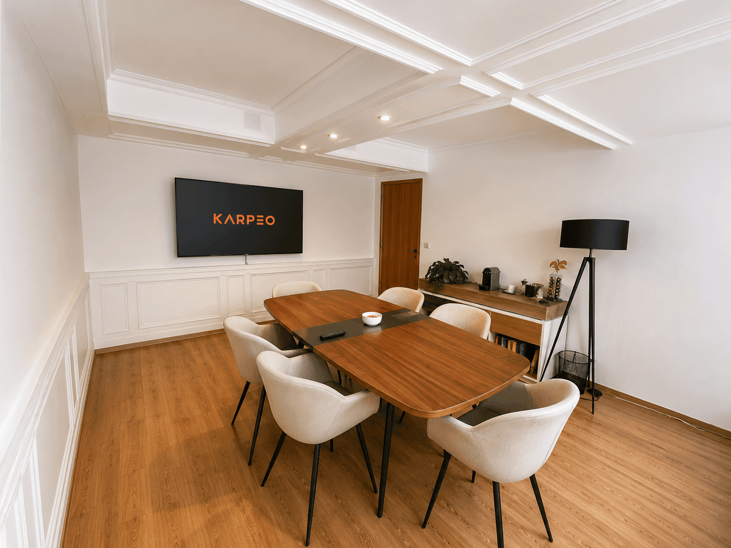 Karpeo’s meeting room at its Eaux-Vives office in Geneva
