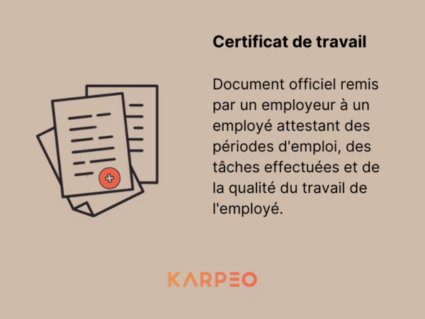 Certificat de travail