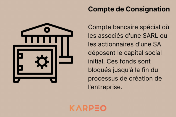 Compte consignation capital notaire