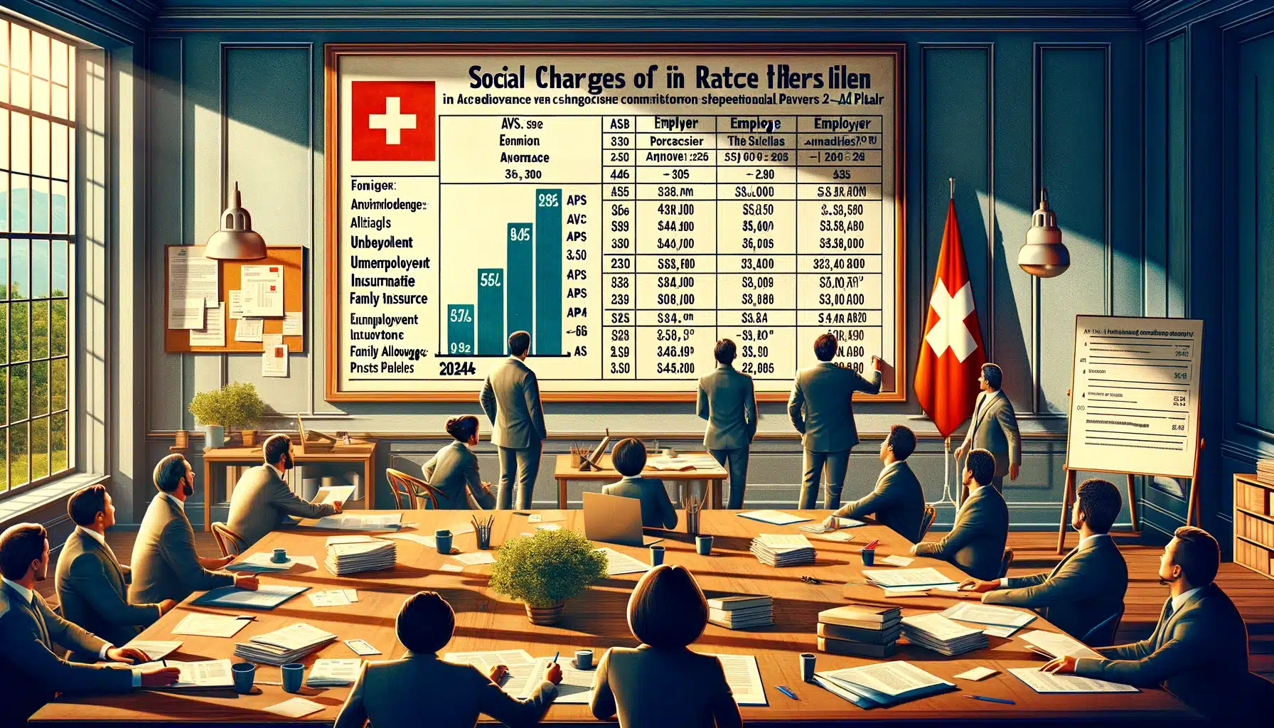 Charges sociales suisse calcul deduction