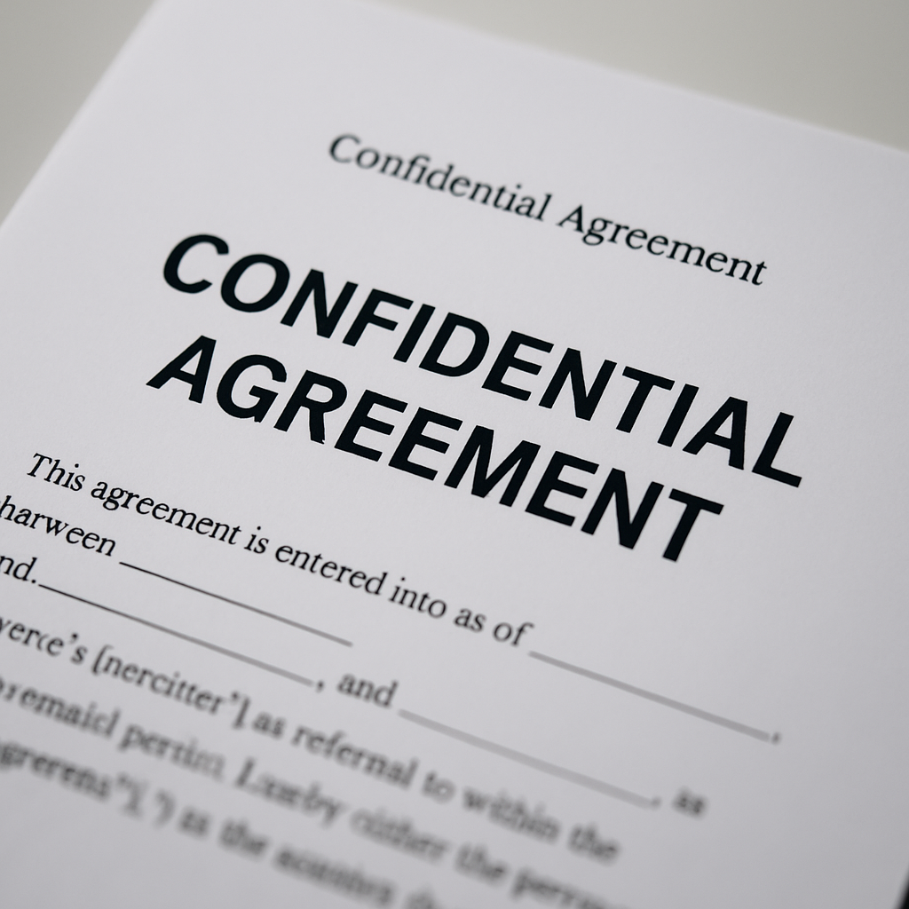 Accord confidentialite nda non divulgation