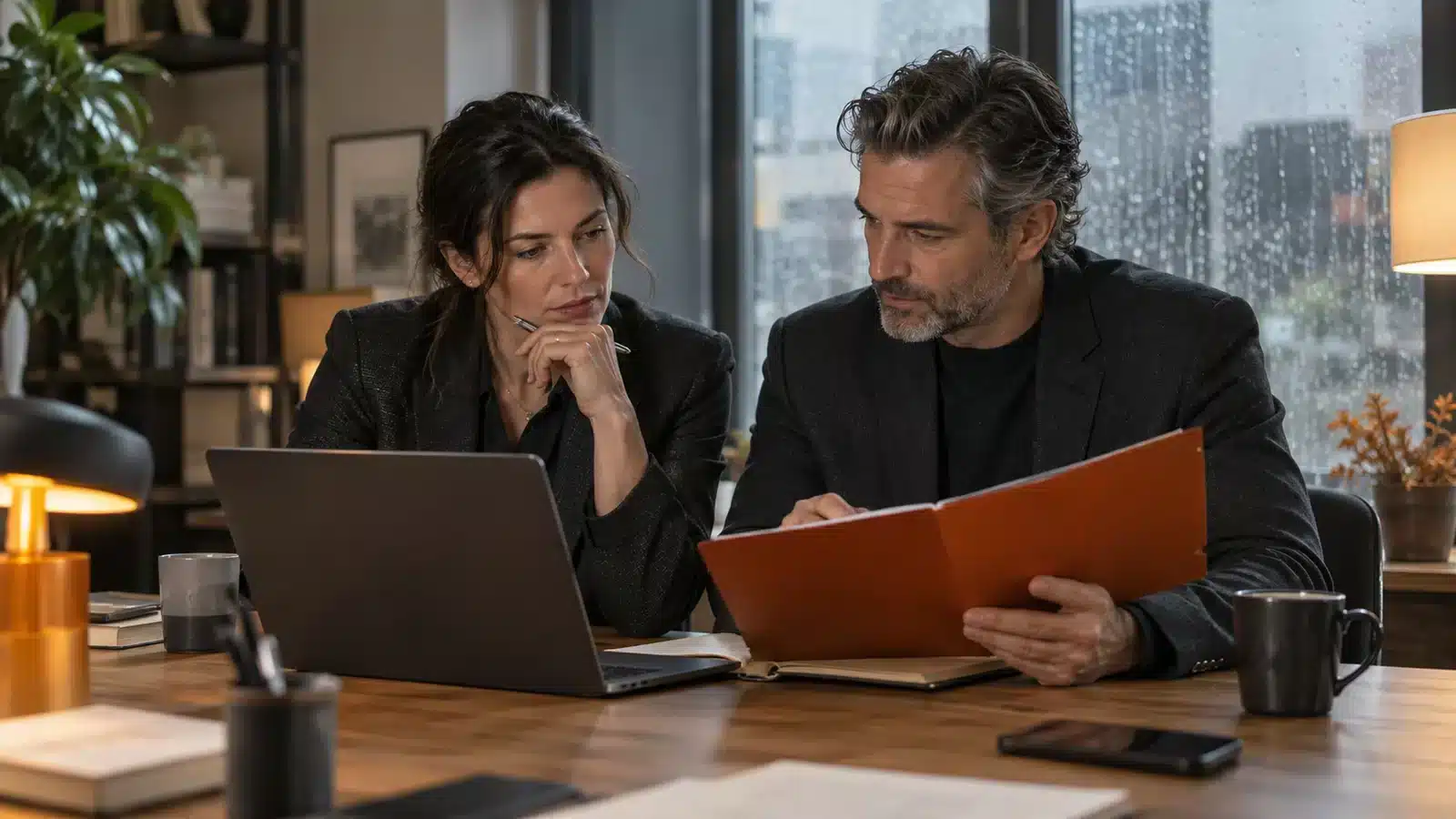 Dirigeants préparant ensemble les prochaines décisions de leur entreprise.
